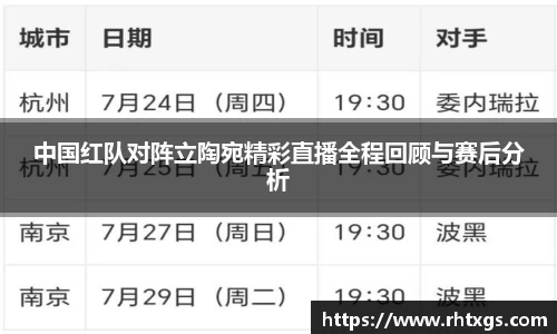 中国红队对阵立陶宛精彩直播全程回顾与赛后分析